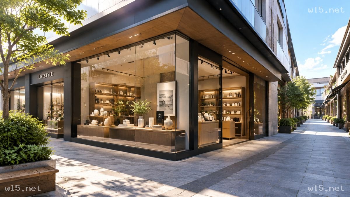 现代精品店街角外景