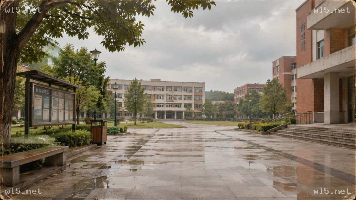 雨后校园广场