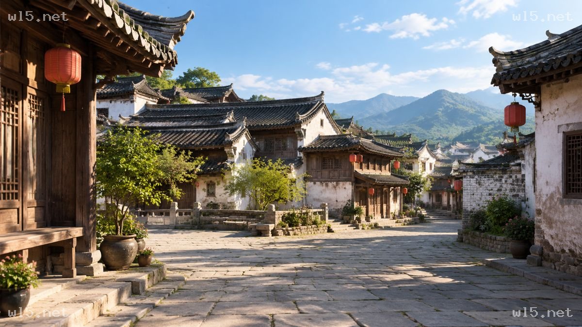 中国传统古镇街景