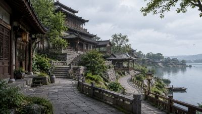 湖畔中式古建筑群